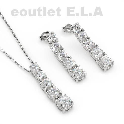 7.2ct CZ JOURNEY SILVER JEWELLERY SET